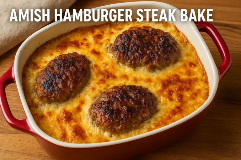 amish hamburger steak bake
