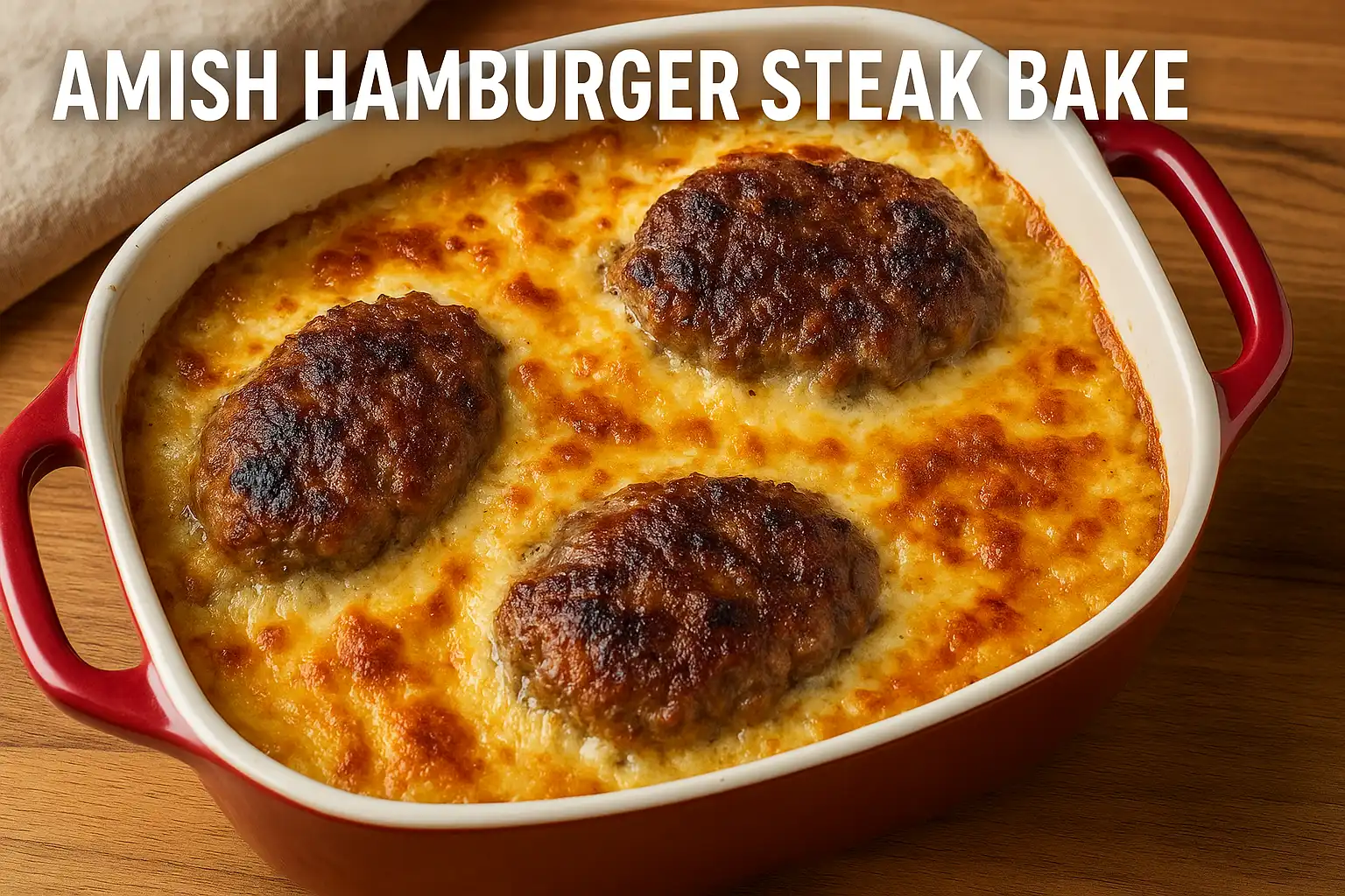 amish hamburger steak bake